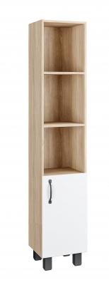 Шкаф-пенал напольный Grossman ФЛАЙ-30 см, дуб сонома/белый